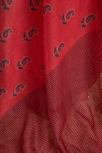 Vastranavya Rust Digital Printed Linen Ready To Wear Designer Saree with Unstitched Blouse - Distacart