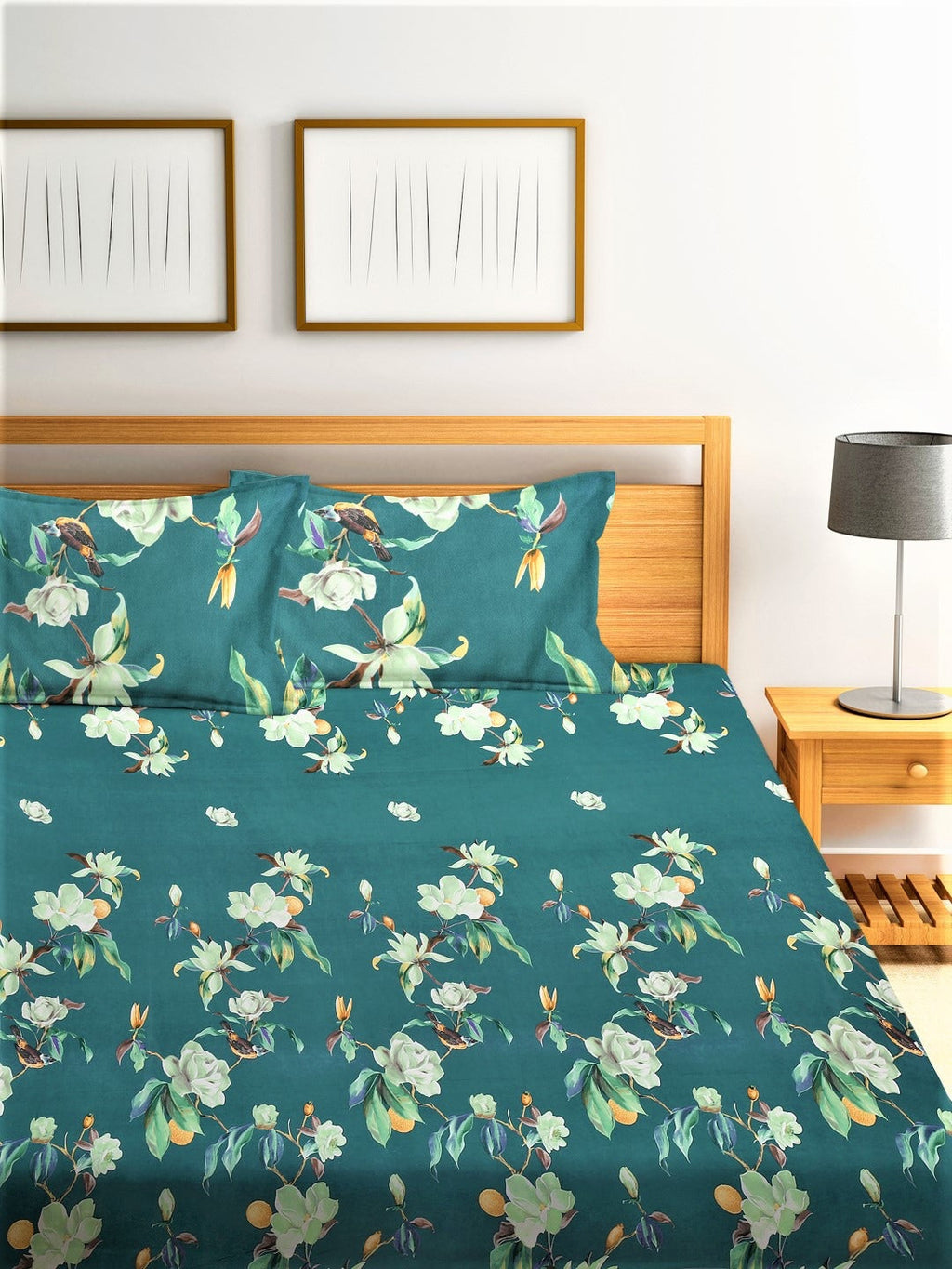 Home Sizzler Unisex Green Bedsheets - Distacart