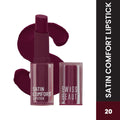 Swiss Beauty Satin Comfort Smooth Glide, Highly Pigmented , Ultra Hydrating Lipstick - 20 Night Wine