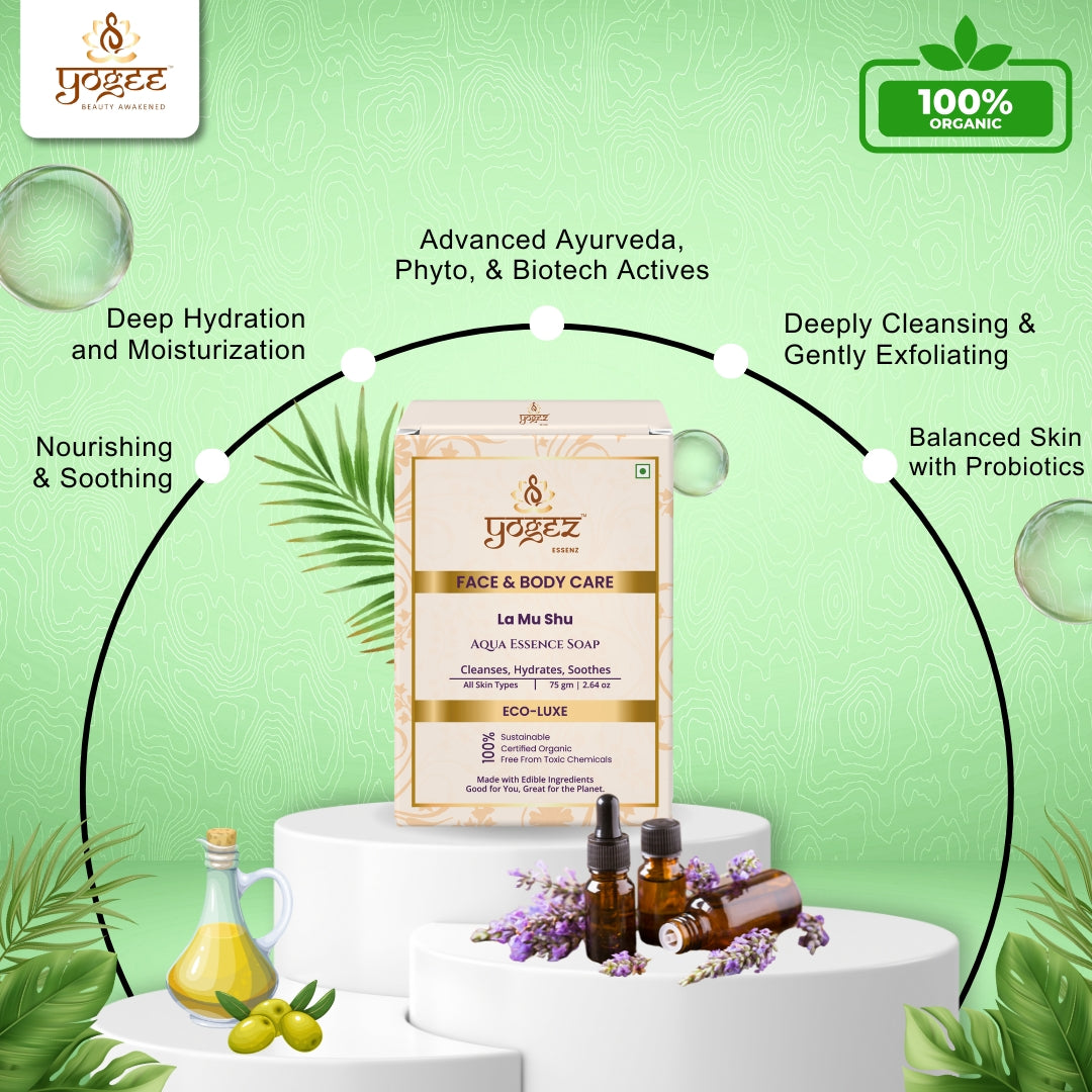 Yogez La Mu Shu Aqua Essence Soap - Distacart