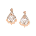 Tehzeeb Creations Gold Polish Kundan Yellow Colour Earrings - Distacart