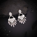 Tehzeeb Creations Silver Polish White Colour Earrings - Distacart