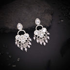 Tehzeeb Creations Silver Polish White Colour Earrings - Distacart