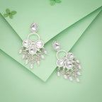 Tehzeeb Creations Silver Polish White Colour Earrings - Distacart