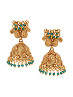 Aadita Gold-Plated Green Pearls Beaded Choker Jewellery Set - Distacart