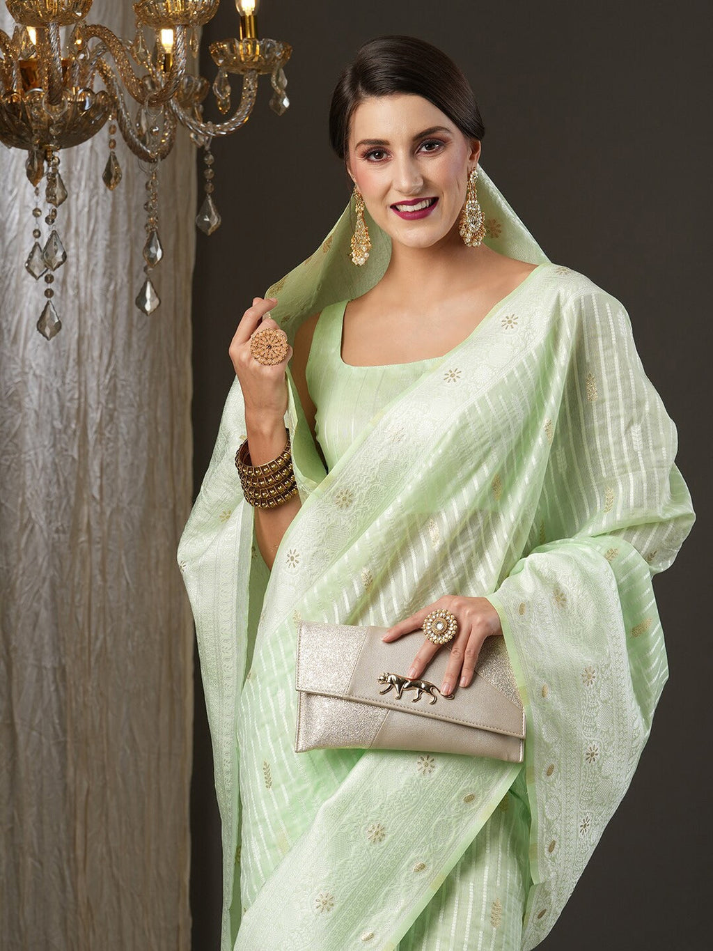 Saree Mall Woven Design Zari Silk Cotton Saree - Distacart
