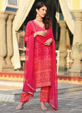 Vellora Chinon Silk Pink Festival Wear Embroidery Work Readymade Kurti Set - Distacart