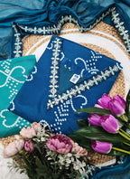 Vellora Chinon Silk Blue Festival Wear Embroidery Work Readymade Kurti Set - Distacart