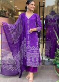 Vellora Crepe Purple Daily Wear Embroidery Work Readymade Straight Suit - Distacart