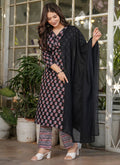 Vellora Cotton Black Daily Wear Printed Readymade Suit - Distacart