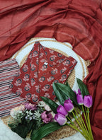 Vellora Cotton Red Daily Wear Printed Readymade Suit - Distacart