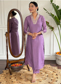 Vellora Viscose Silk Lavender Casual Wear Bandhani Print Readymade Suit - Distacart