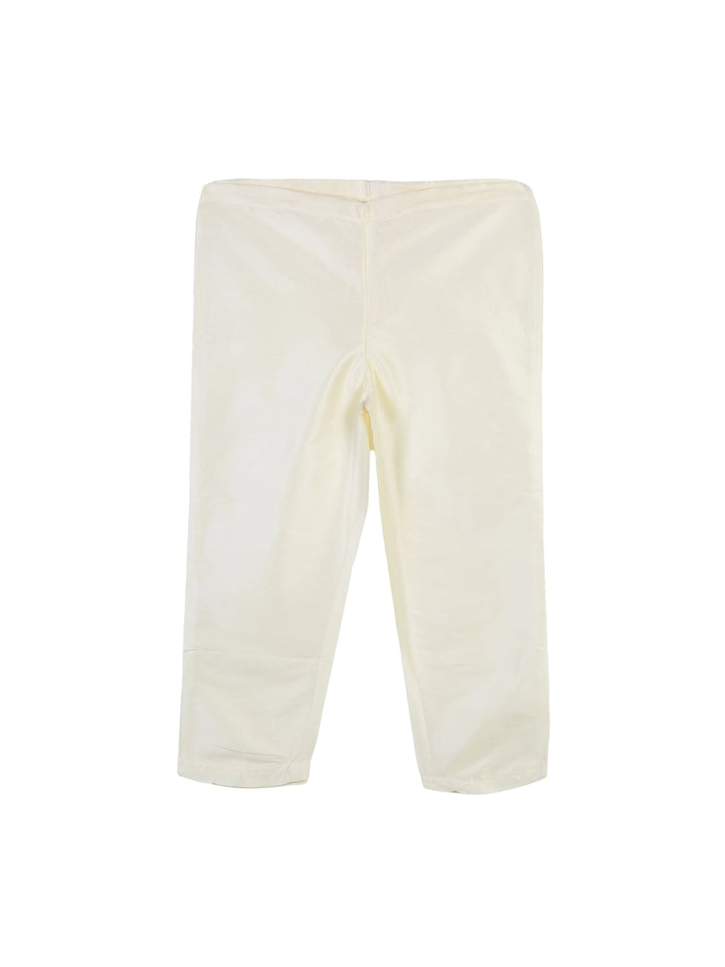 Sethukrishna Boys Green & Cream-Coloured Solid Kurta with Pyjamas