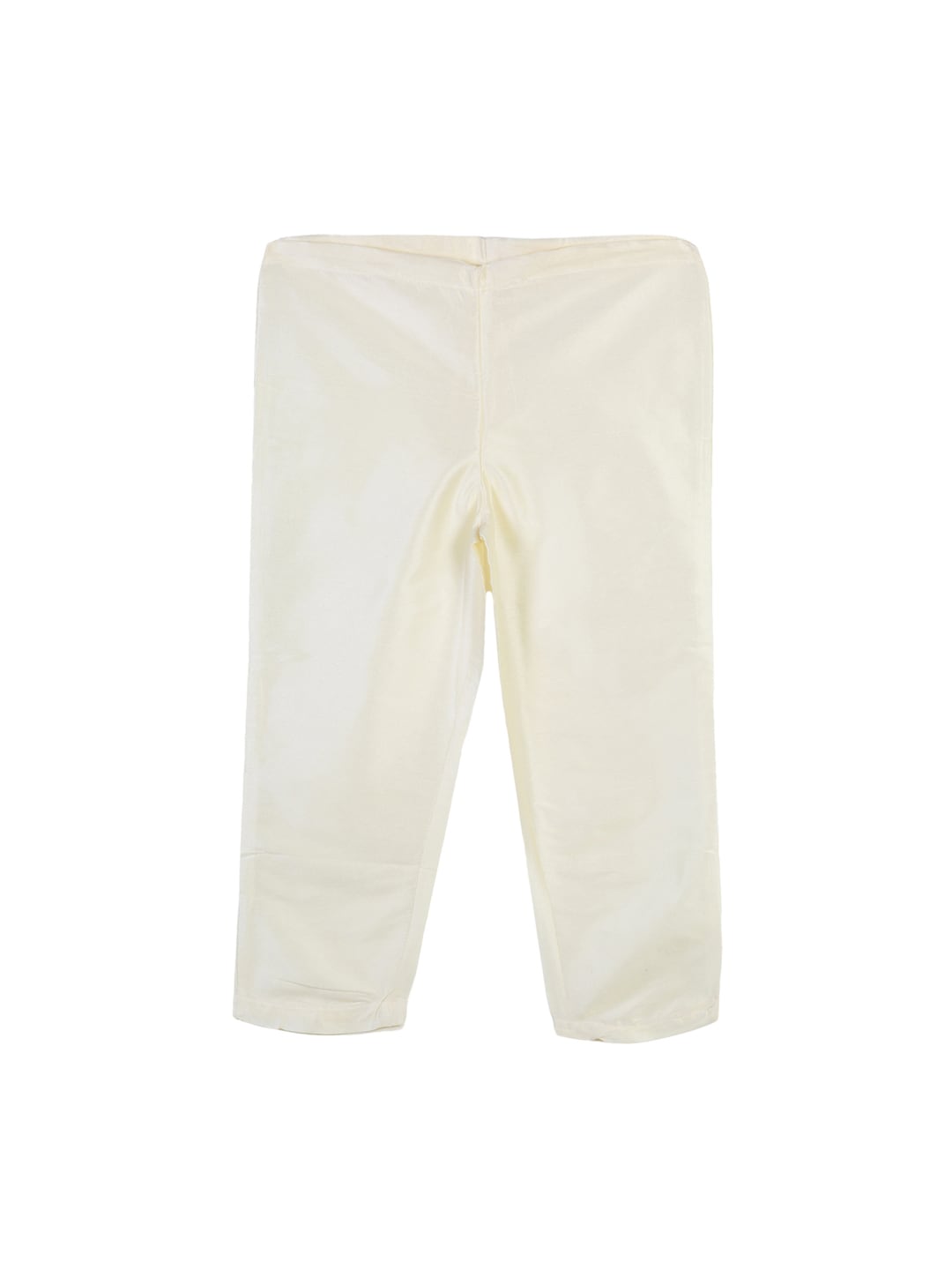 Sethukrishna Boys Green & Cream-Coloured Solid Kurta with Pyjamas