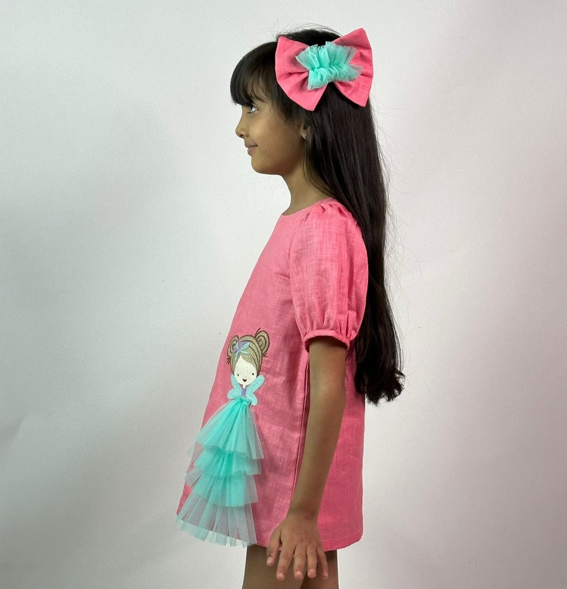 ArthLife Coral Pink Doll A-Line Dress