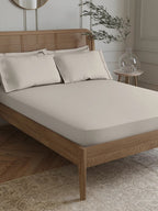 Marks & Spencer Cream-Coloured Fitted Egyptian Cotton 230 TC King Bedsheet