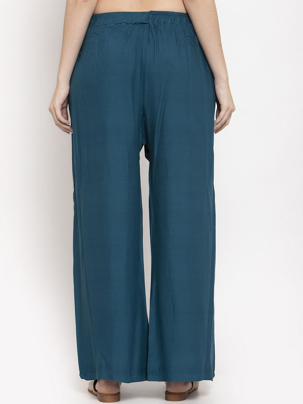 TAG 7 Women Pack of 2 Solid Flared Palazzos