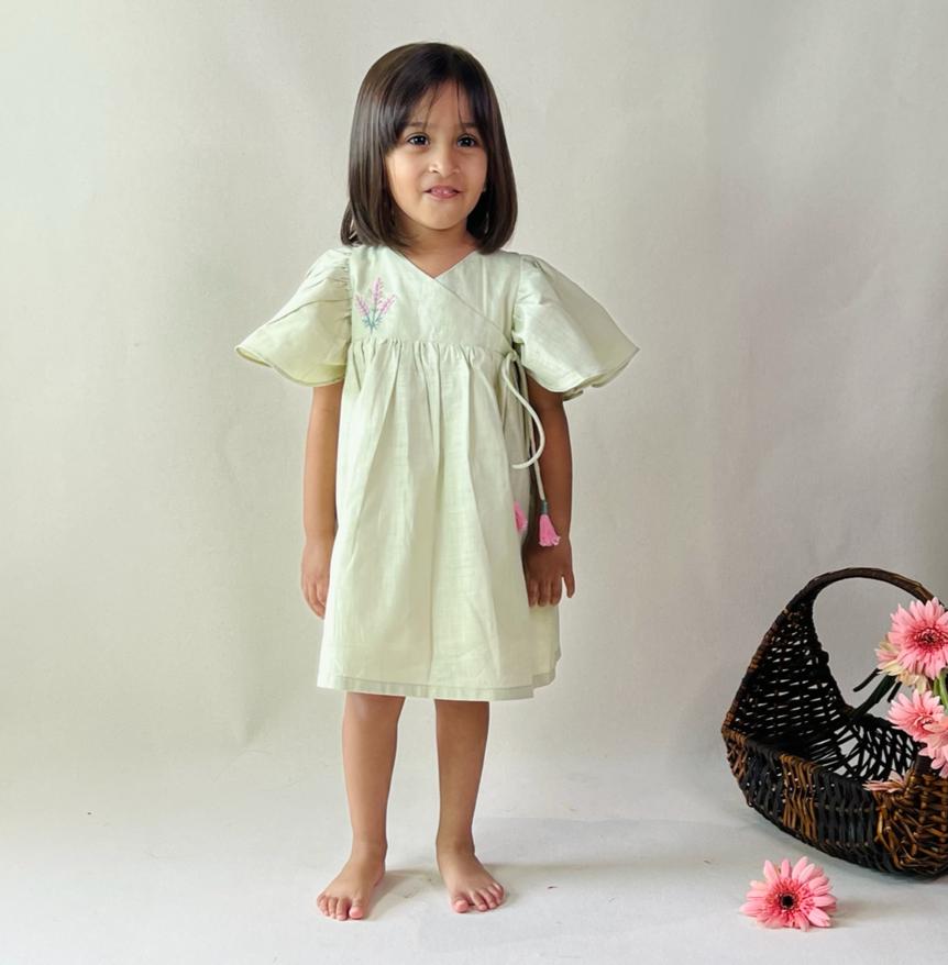 ArthLife Pale Green Angrakha Dress