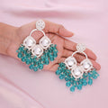 Tehzeeb Creations Gold Polish Green Colour Earrings - Distacart