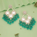Tehzeeb Creations Gold Polish Green Colour Earrings - Distacart