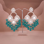 Tehzeeb Creations Gold Polish Green Colour Earrings - Distacart