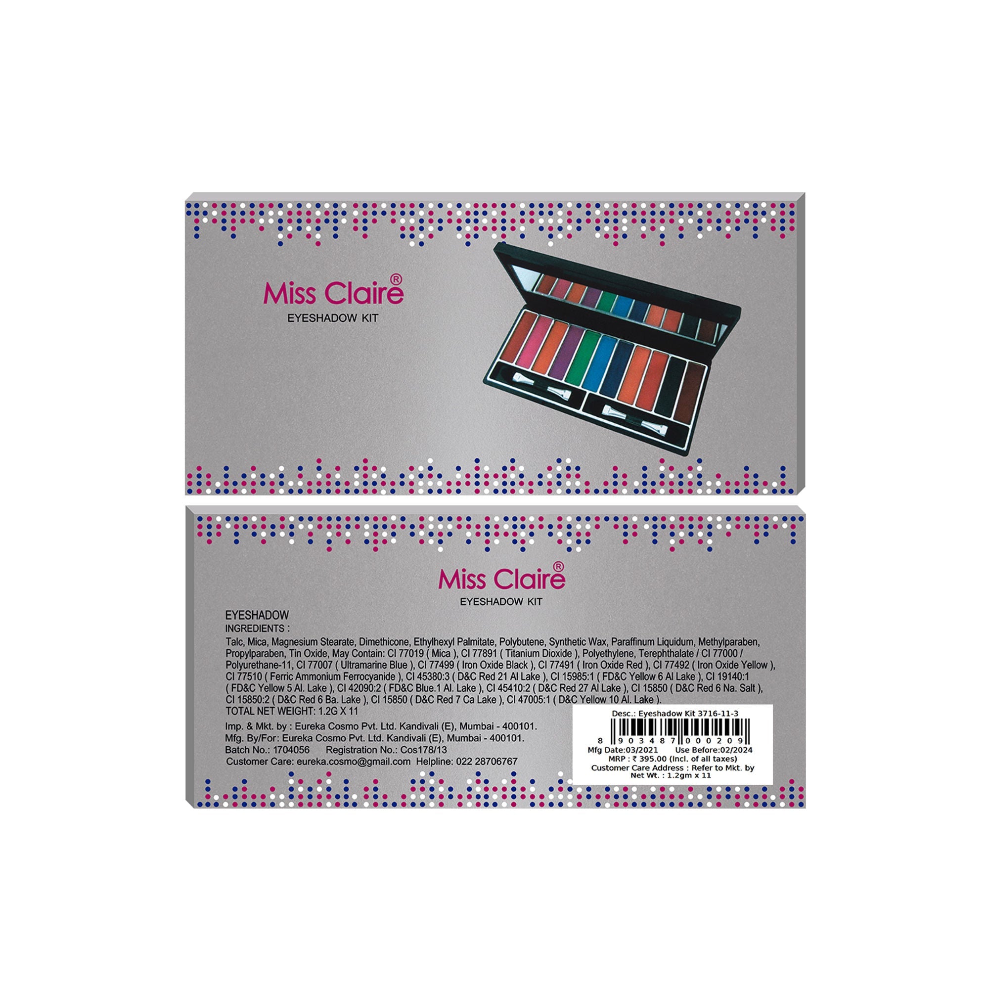 Miss Claire Eyeshadow Kit - 3716-11-3