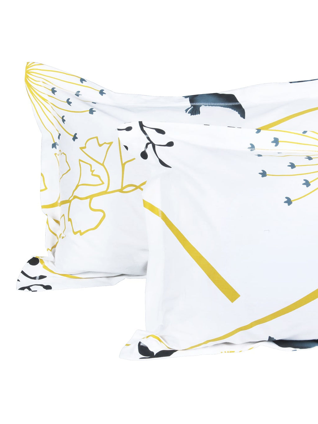 Story@home White & Blue Floral King Bedsheet with 2 Pillow Covers - Distacart