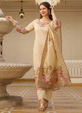 Vellora Pure Viscose Assam Silk White Daily Wear Embroidery Work Readymade Suit - Distacart
