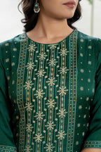 Juniper Women's Green Viscose Rayon Self Design Sharara Set - Distacart