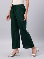 Souchii Green Liva Ethnic Palazzos - Distacart
