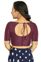 Aastha Fashion Women's Wine Art Silk Designer Traditional Readymade Blouse