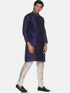 Sethukrishna Mens Navy Blue Kurta with Pyjamas - Distacart