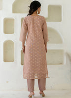 Vellora Chanderi Silk Peach Casual Wear Embroidery Work Readymade Salwar Suit - Distacart