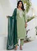 Vellora Silk Blend Pista Casual Wear Embroidery Work Readymade Salwar Suit - Distacart