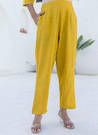 Vellora Shimmer Silk Yellow Casual Wear Floral Print Readymade Salwar Suit - Distacart