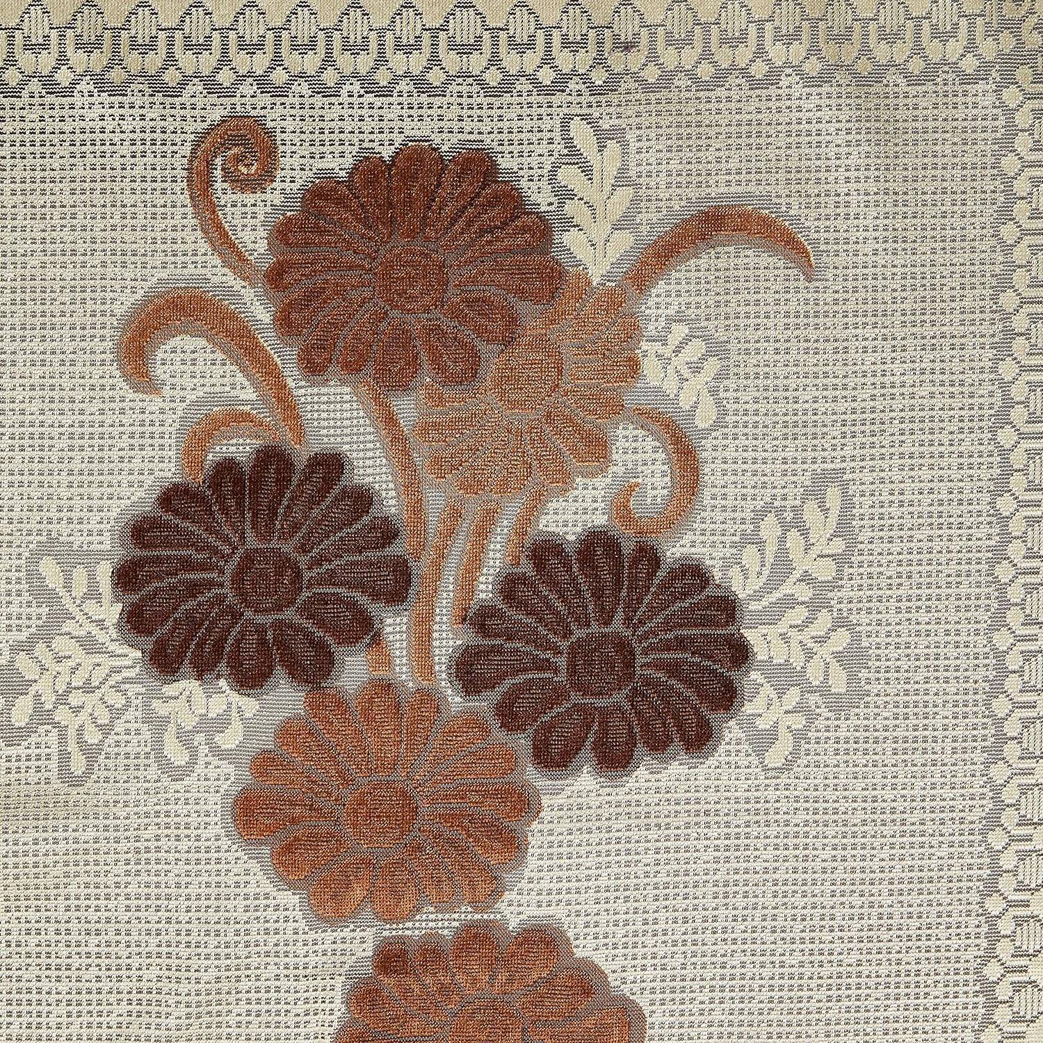 Kuber Industries Center 4 Seater Table Cover - Brown