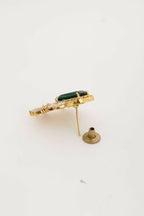 Nuyug 22K Gold Plated Emerald Fern Muse Stud Earrings - Distacart