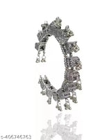 Tehzeeb Creations Women's Silver Colour Oxidised Bangles - Distacart