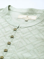 House of Pataudi Jashn Embroidered Thread Work Sequined Kurta