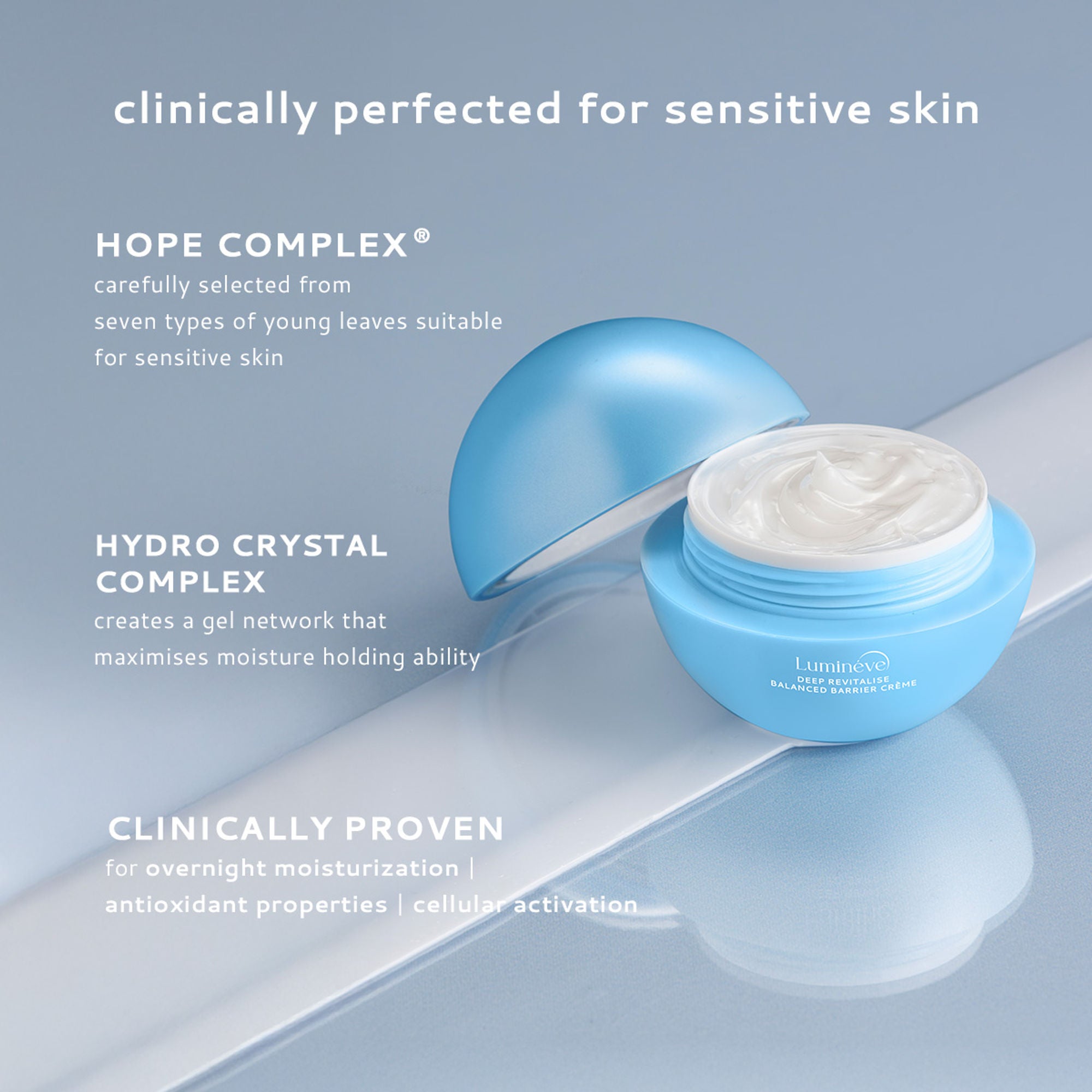 Lumineve Sensitive Skin Moisturizer with Ceramides for Barrier Repair and Soothing Skin