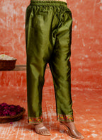 Vellora Cotton Silk Blend Mehendi Casual Wear Embroidery Work Readymade Salwar Suit - Distacart