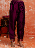 Vellora Cotton Silk Blend Wine Casual Wear Embroidery Work Readymade Salwar Suit - Distacart