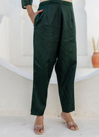 Vellora Chanderi Silk Dark Green Casual Wear Embroidery Work Readymade Salwar Suit - Distacart