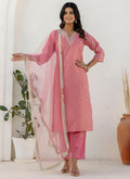 Vellora Chanderi Silk Pink Casual Wear Embroidery Work Readymade Salwar Suit - Distacart
