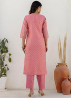Vellora Chanderi Silk Pink Casual Wear Embroidery Work Readymade Salwar Suit - Distacart