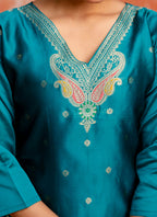 Vellora Cotton Silk Blend Rama Party Wear Zari Work Readymade Salwar Suit - Distacart