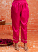 Vellora Silk Blend Rani Pink Festival Wear Embroidery Work Readymade Salwar Suit - Distacart