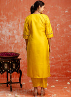 Vellora Silk Blend Yellow Festival Wear Embroidery Work Readymade Salwar Suit - Distacart