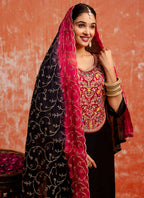 Vellora Viscose Black Party Wear Embroidery Work Readymade Salwar Suit - Distacart