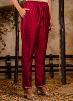 Vellora Silk Blend Pink Casual Wear Embroidery Work Readymade Salwar Suit - Distacart